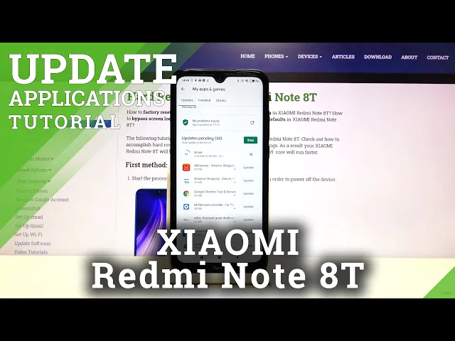 Video thumbnail for How to Update Apps on XIAOMI Redmi Note 8T - Download & Install App Updates