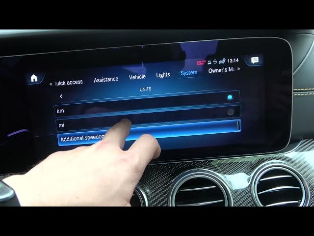 Video thumbnail for How to Change Speed Units in Mercedes E63S AMG - Switch from MPH to Km/h - Change Miles to Km/h