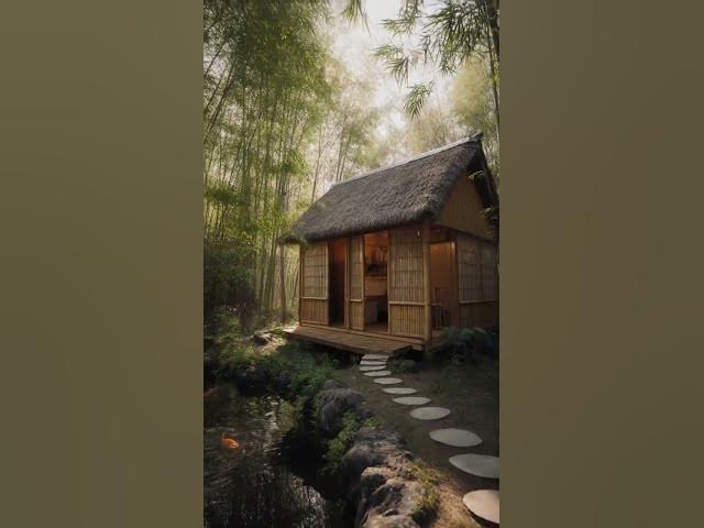 Video thumbnail for Bamboo Pavilion Tiny Home: Japanese-Style Design with Open-Air Living  #tinyhome #zen #japan