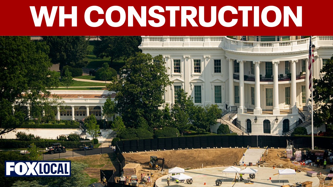 Video thumbnail for Trump showcases White House construction projects amid legal battle over ballroom