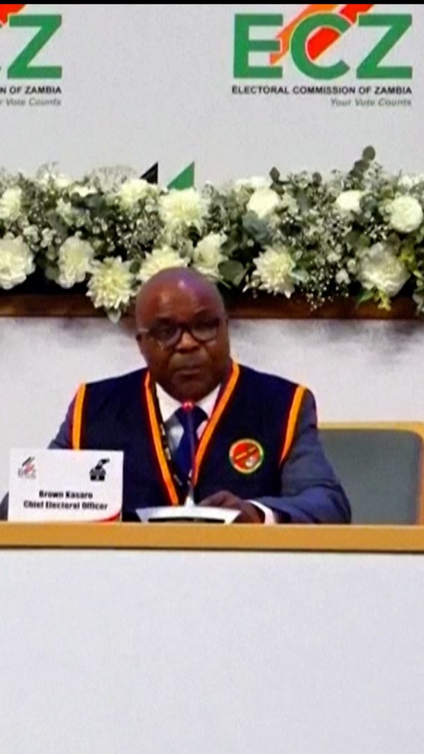 Video thumbnail for Zambia suspends vote counting in election citing violence