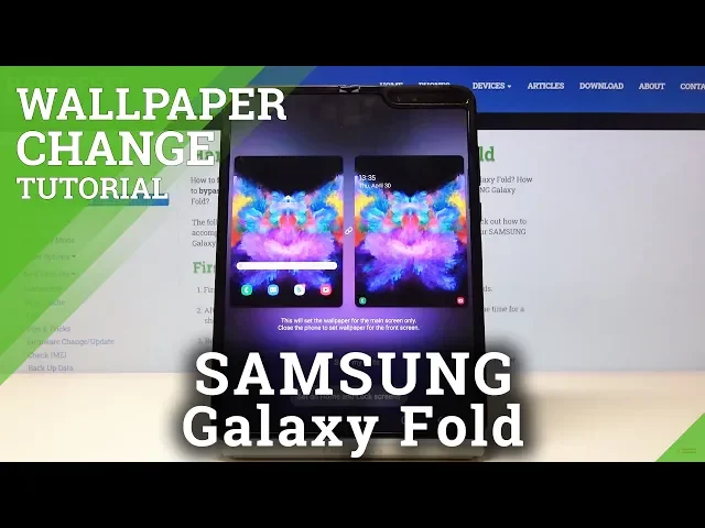 Video thumbnail for How to Change Wallpaper in SAMSUNG Galaxy Fold – Desktop Update / Change Wallpaper
