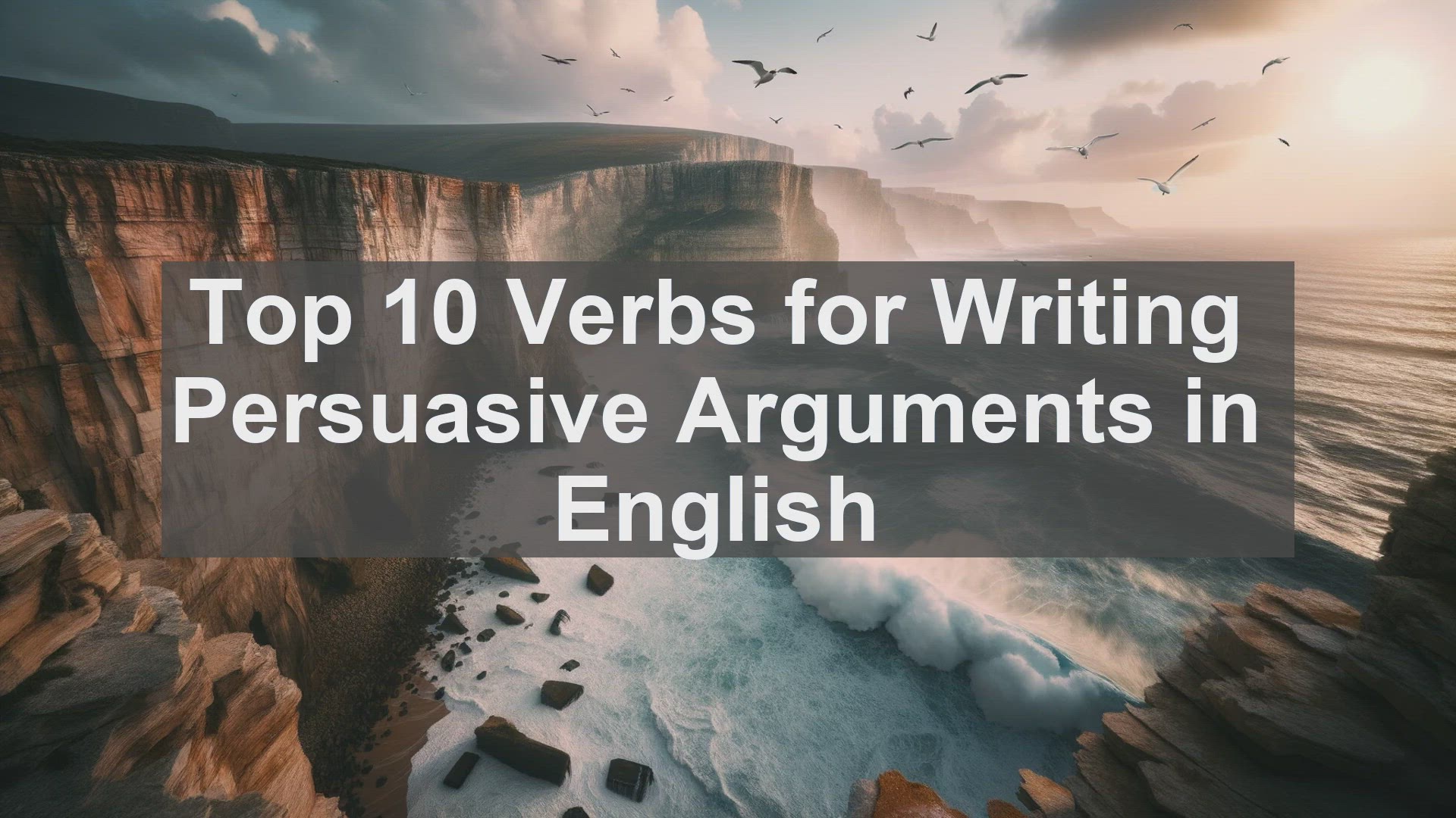 'Video thumbnail for Top 10 Verbs for Writing Persuasive Arguments in English'