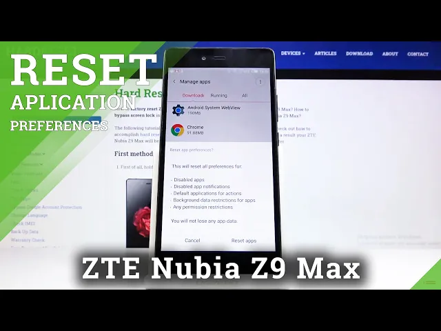 Video thumbnail for How to Reset App Preferences on ZTE Nubia Z9 Max – Restore Default App Settings