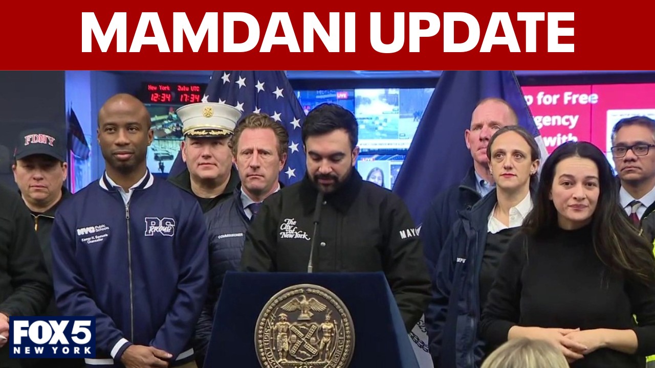 Video thumbnail for FULL: Mamdani update on NYC snowstorm