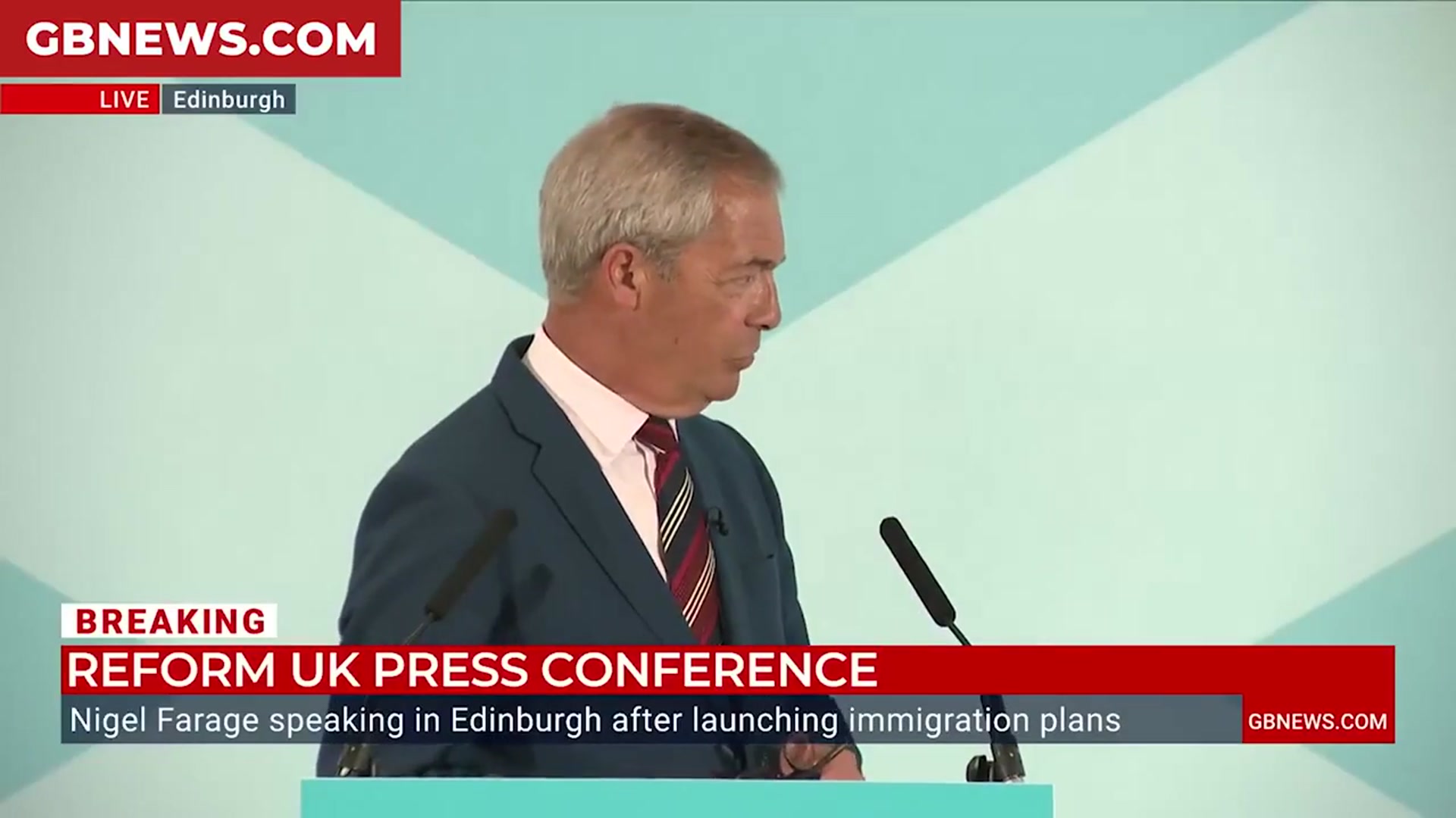 'Video thumbnail for WATCH: Nigel Farage introduces Graham Simpson as Reform UK's first MSP after Tory defection'