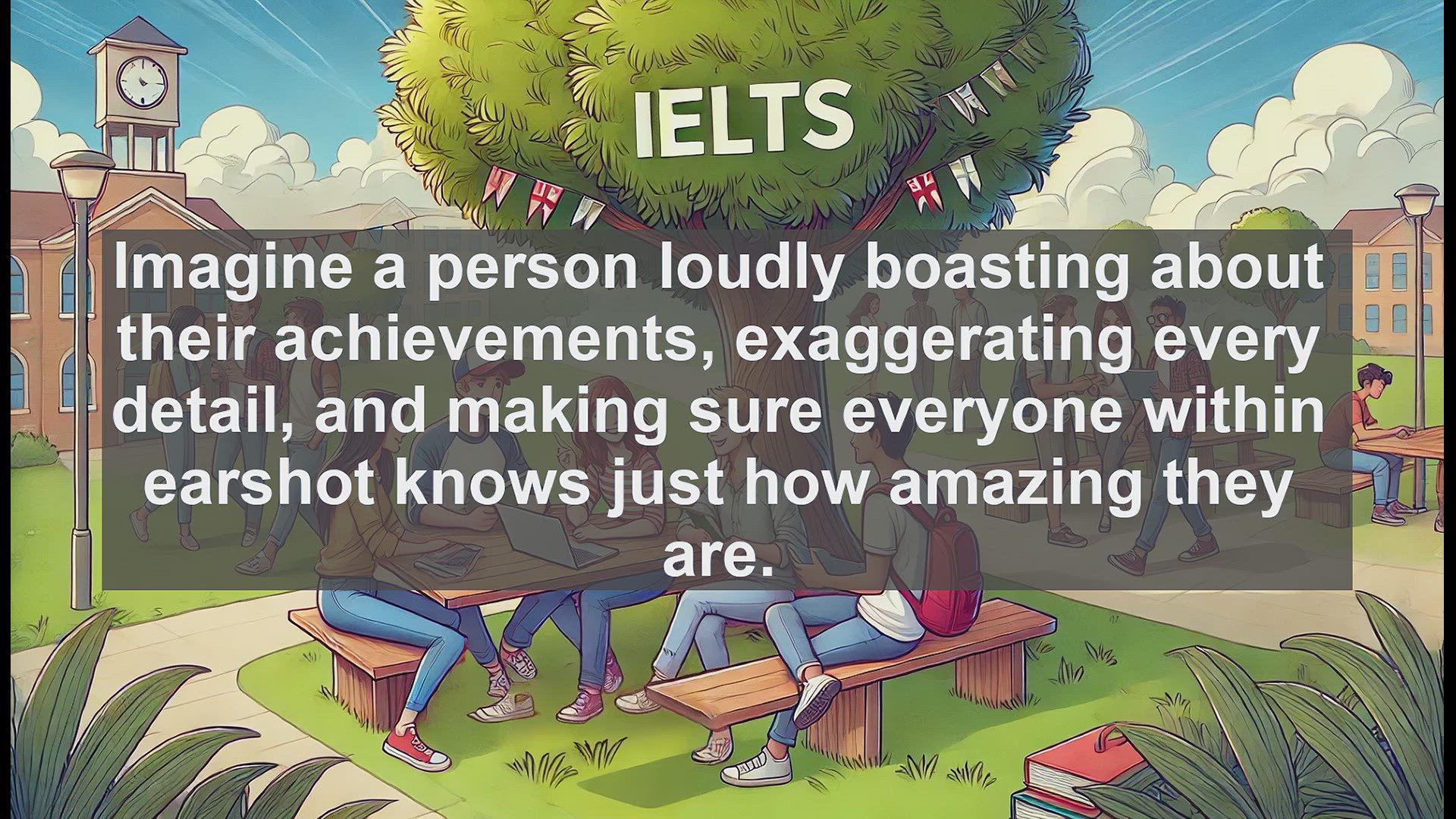 'Video thumbnail for 2000 Must Know IELTS 9.0 Vocabulary - Braggadocio: The Art of Boastful Behavior'