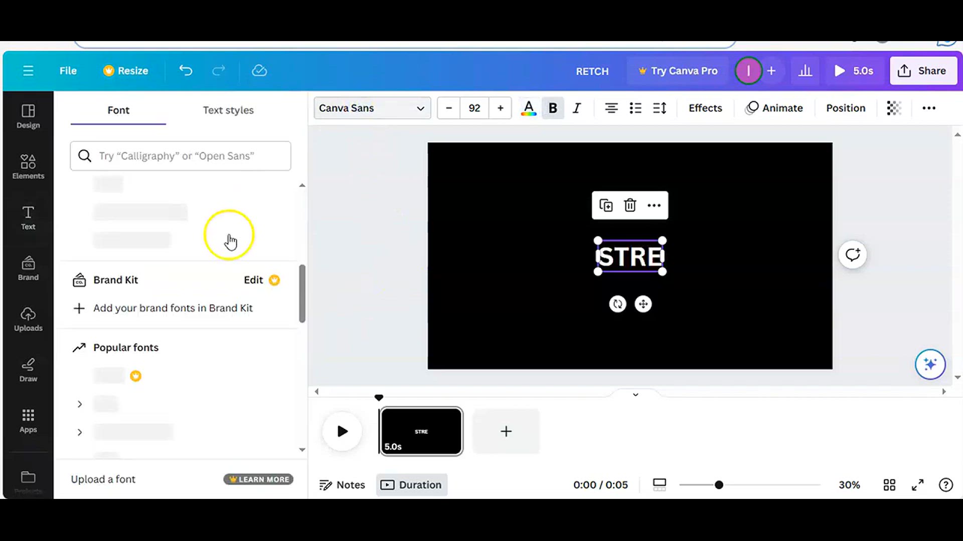 'Video thumbnail for How to create stretch text effect in canva l Canva tutorial'