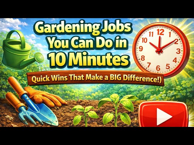Video thumbnail for Gardening Jobs You Can Do in 10 Minutes (Quick Wins That Make a BIG Difference!)