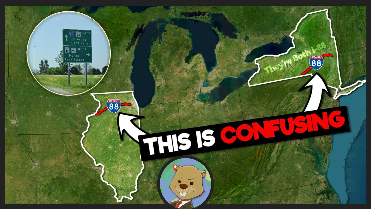 Video thumbnail for Why Do Some US Interstates Have Duplicates?