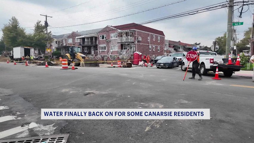 Video thumbnail for Water service returns to Canarsie neighborhood following outage