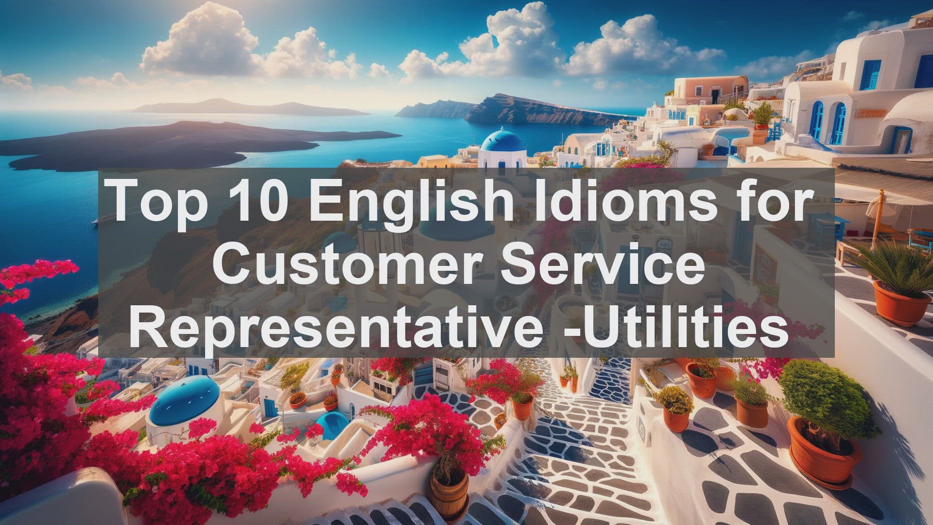 'Video thumbnail for Top 10 English Idioms for Customer Service Representative Utilities'