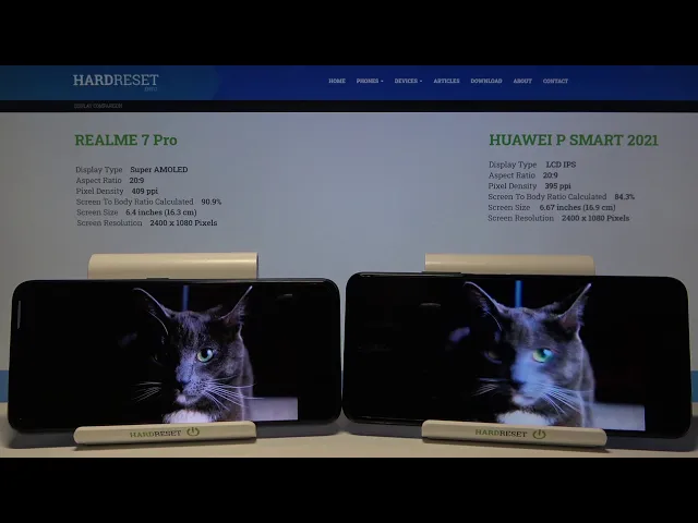 Video thumbnail for HUAWEI P Smart 2021 vs REALME 7 Pro | Display Quality Test