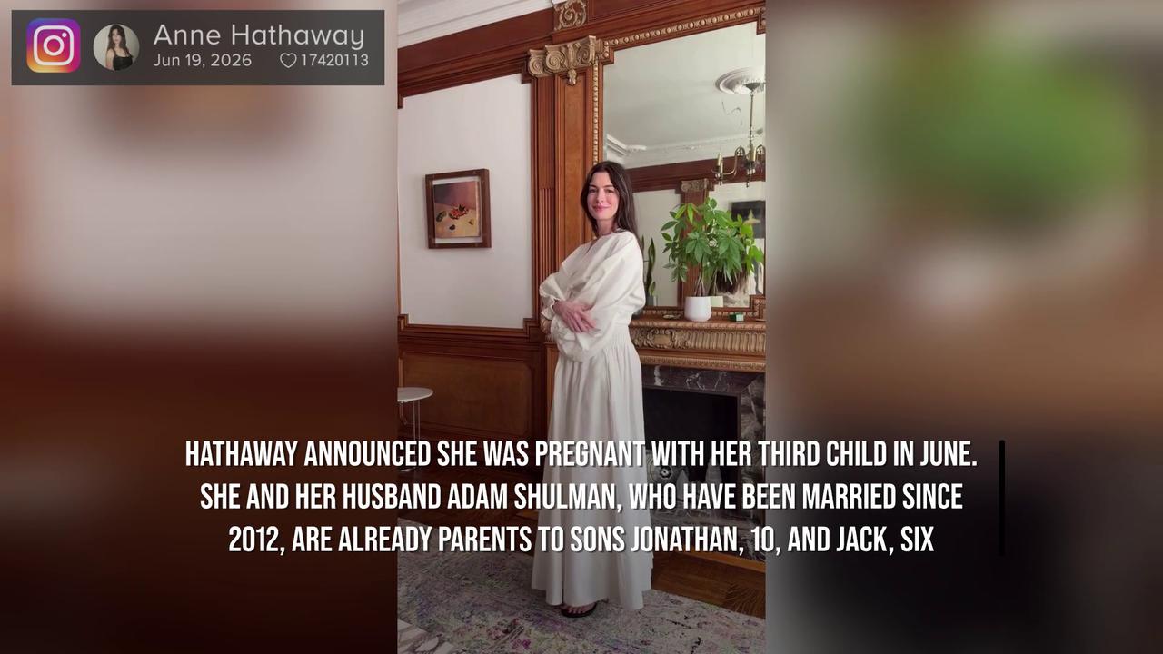 Video thumbnail for NEWS OF THE WEEK: Anne Hathaway shuts down 'fake bump' rumours.