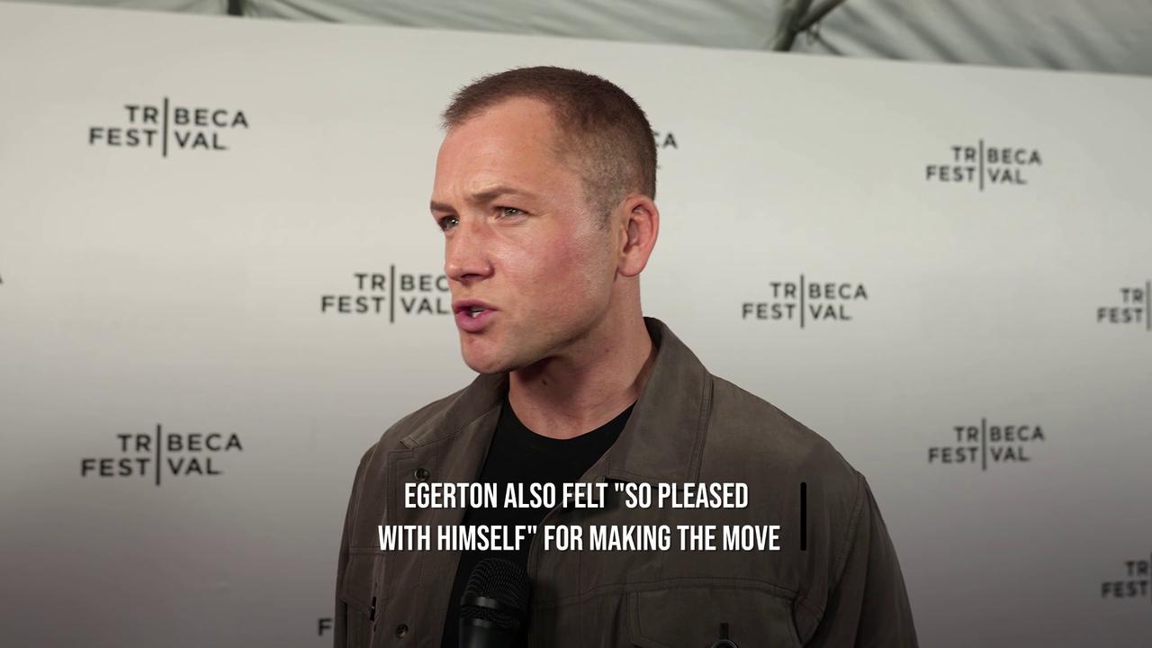 Video thumbnail for Taron Egerton 'snogged' Tom Hardy in unscripted Legend scene.