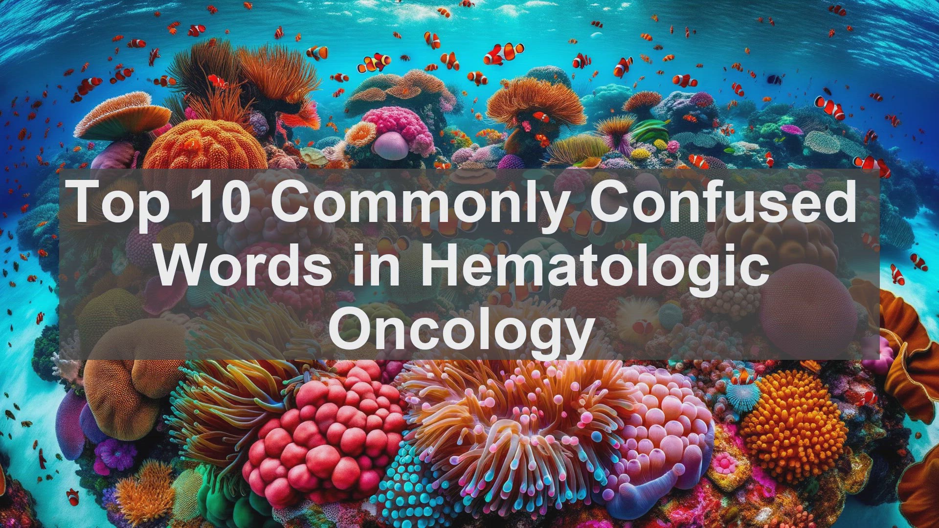 'Video thumbnail for Top 10 Commonly Confused Words in Hematologic Oncology'
