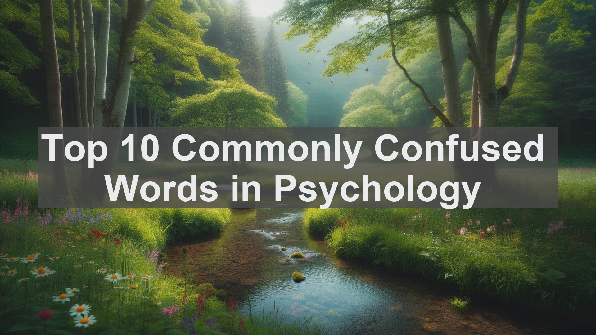 'Video thumbnail for Top 10 Commonly Confused Words in Psychology'