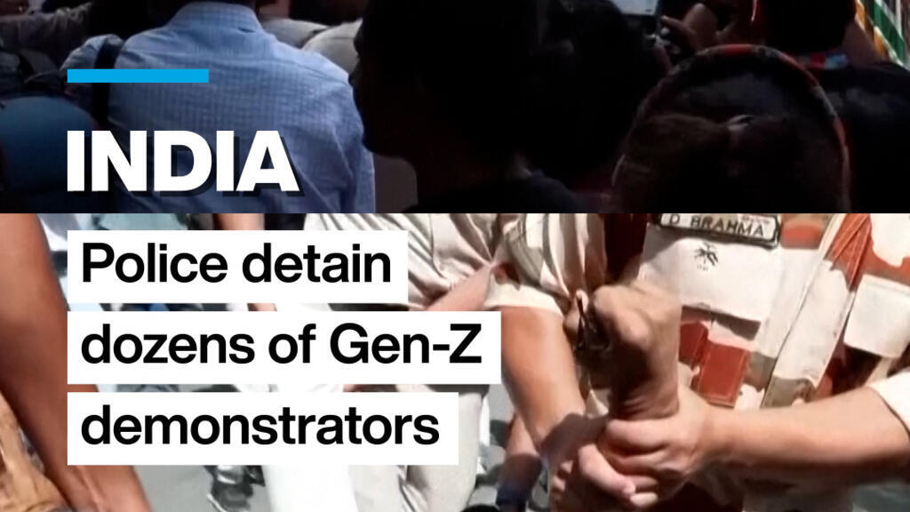 Video thumbnail for Indian police detain demonstrators as protests over voter roll revision intensify