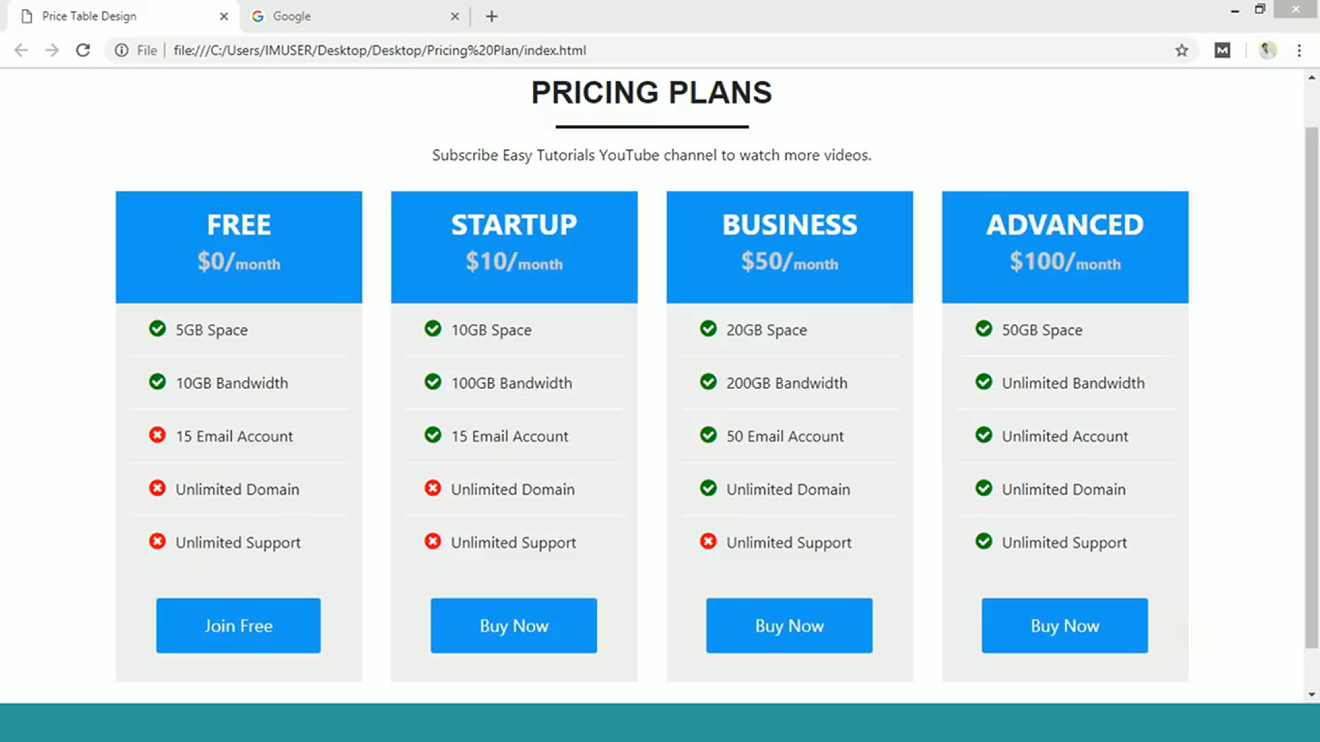 'Video thumbnail for How To Make Website Pricing Plan Section In HTML CSS And Bootstrap'