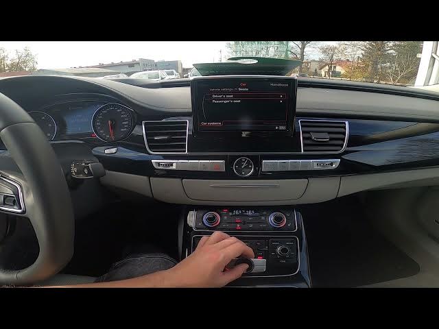 Video thumbnail for How to Find and Manage Seat Settings in Audi A8 D4 ( 2010 - 2017 )