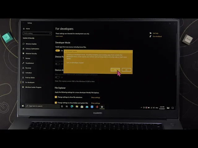 Video thumbnail for How to Enable or Disable Developer Mode in Huawei MateBook D15? Enter Windows 10 Developer Mode