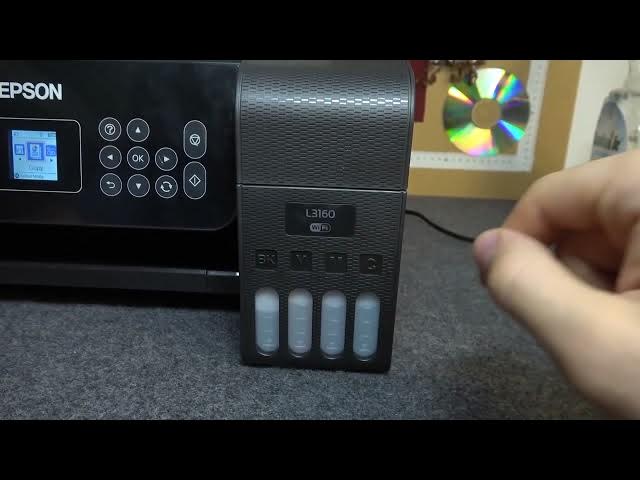 Video thumbnail for How to Change INKS on Epson L3160 - Tank new cartridges in Epson L3160