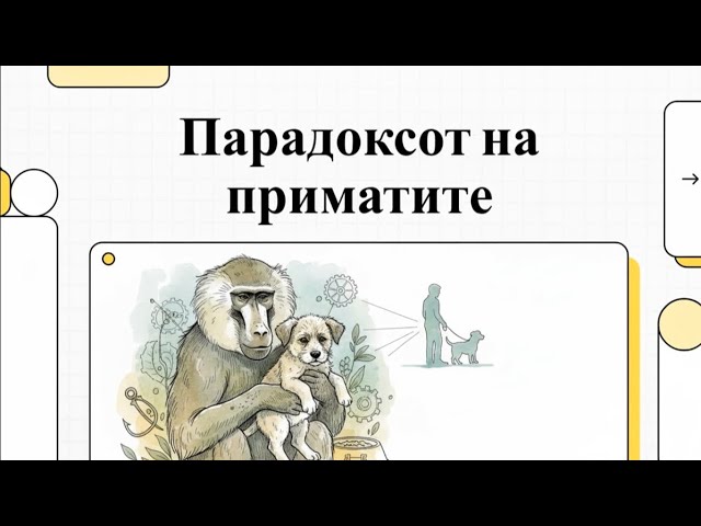 Video thumbnail for Дали мајмуните чуваат кучиња за миленици исто како човекот?