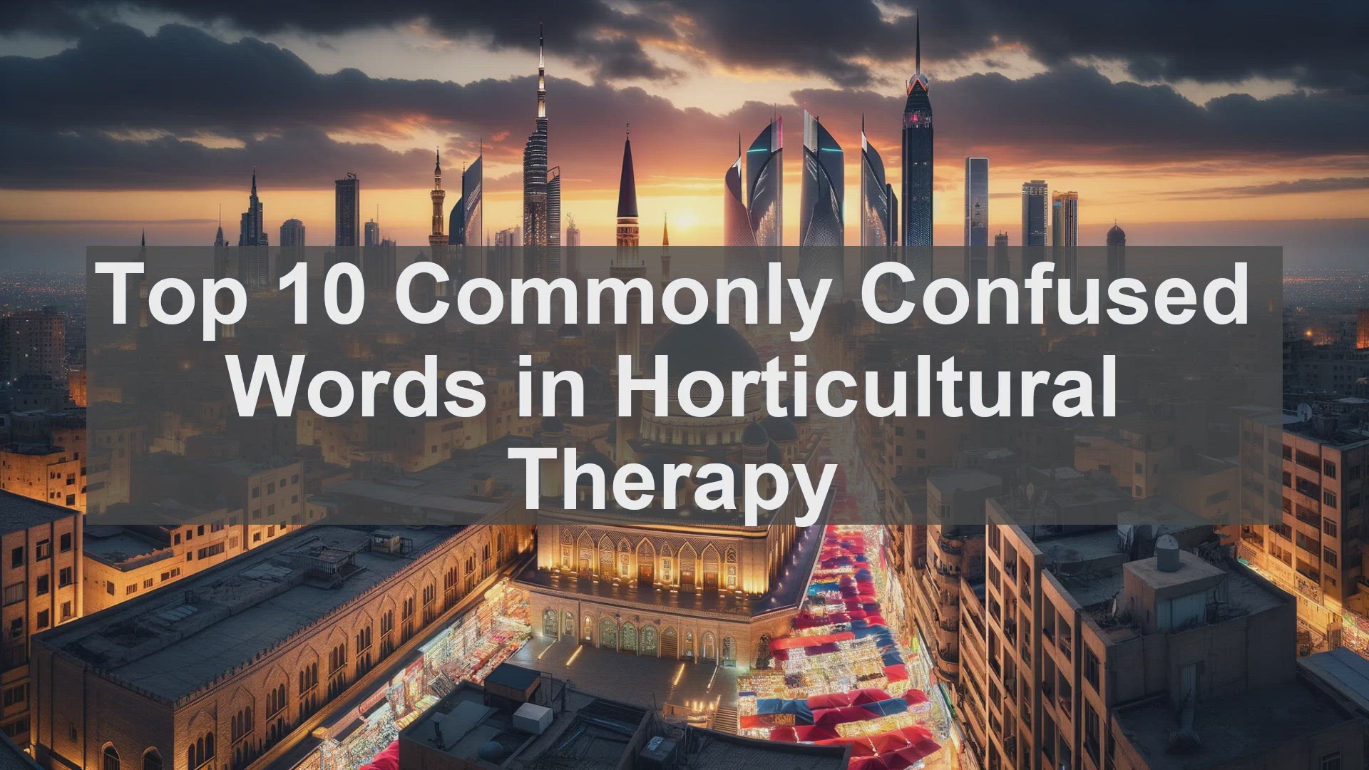 'Video thumbnail for Top 10 Commonly Confused Words in Horticultural Therapy'