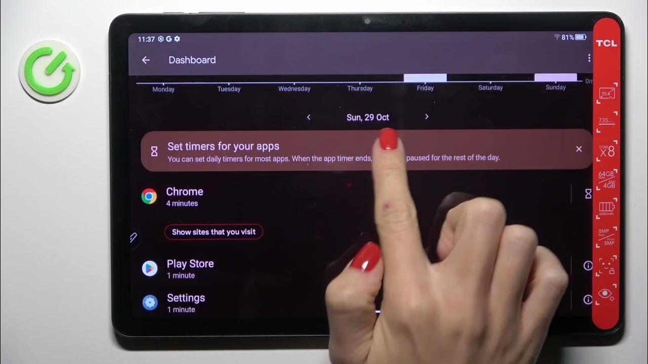 Video thumbnail for How To Check Total Screen Time In TCL Tab 10L Gen 2
