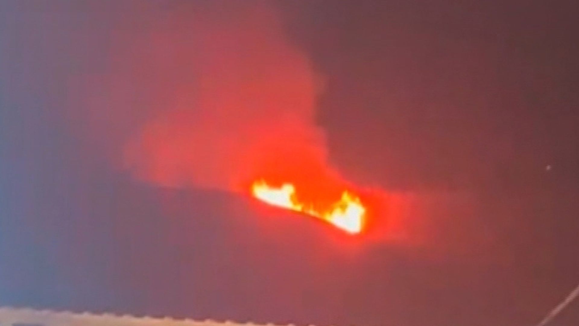 Video thumbnail for Drone strike ignites fire at Iraq’s Umm Qasr naval base in Basra