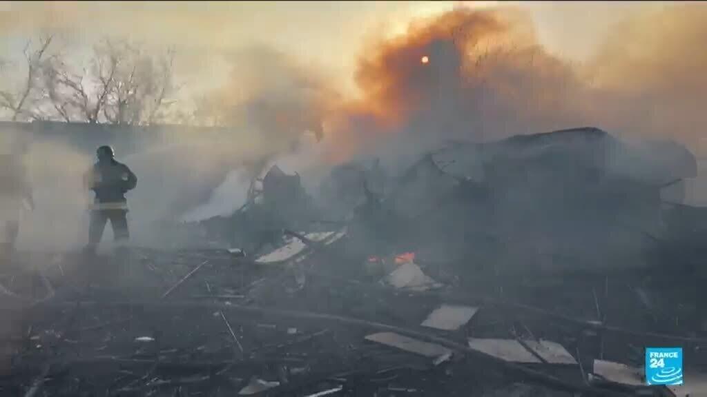 Video thumbnail for Ukraine recovering from Russian strike, concerned Putin is benefiting from Iran war