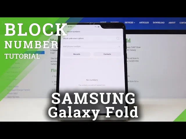 Video thumbnail for SAMSUNG Galaxy Fold Block Number / Block Calls