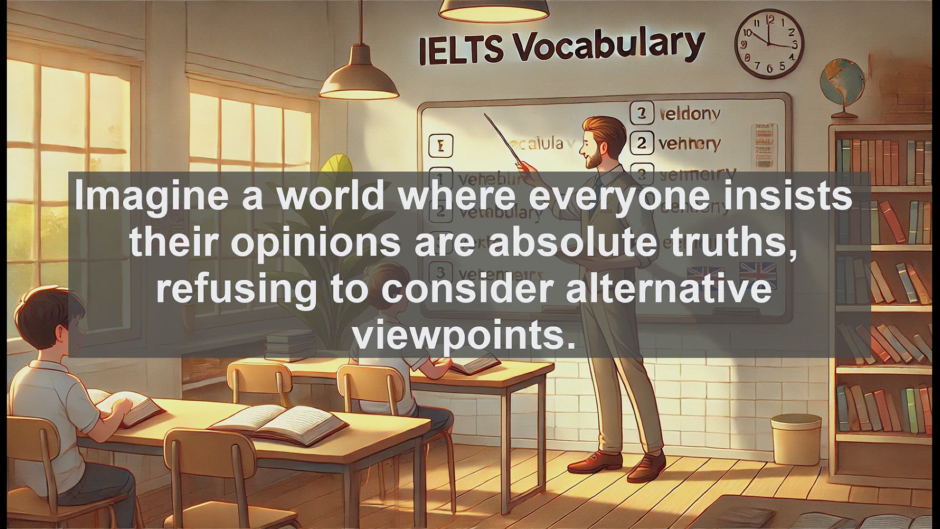'Video thumbnail for 5000 Must Know IELTS 8.0 Vocabulary - Understanding 'Dogmatize': When Opinions Become Absolute Truths'