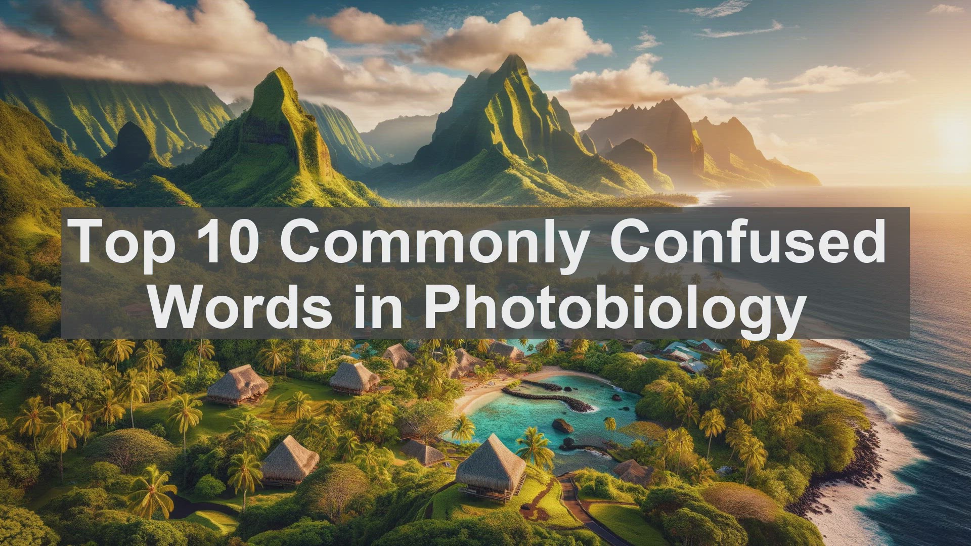 'Video thumbnail for Top 10 Commonly Confused Words in Photobiology'