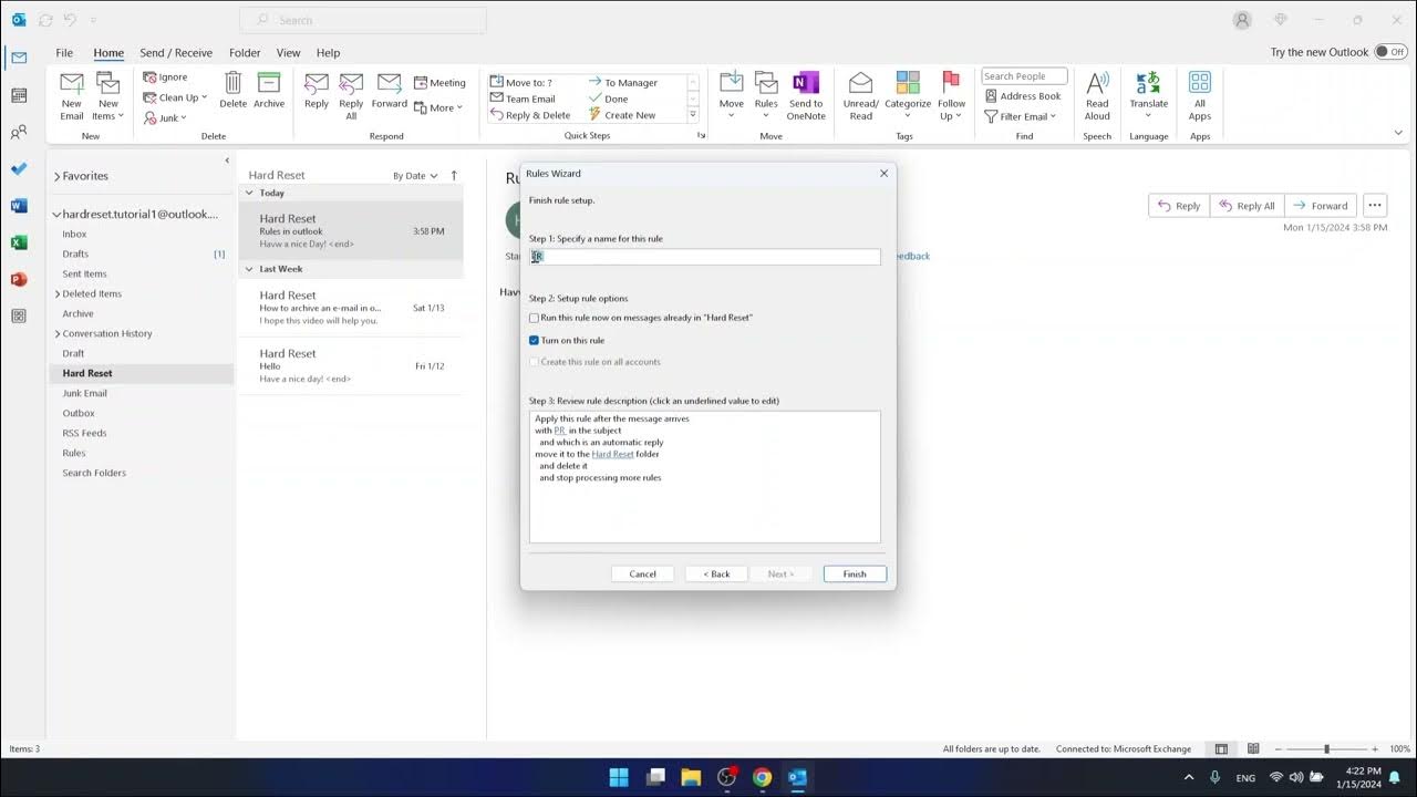 Video thumbnail for How to Create Rules in Outlook for Email Management