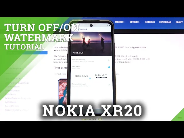 Video thumbnail for How to turn On/Off Camera Watermark on Nokia XR20 – Add Watermarks to Photos