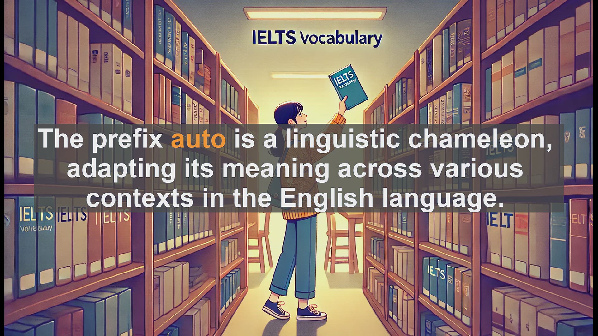 'Video thumbnail for 5000 Must Know IELTS 8.0 Vocabulary - Understanding the Prefix 'Auto': Boost Your IELTS Vocabulary'