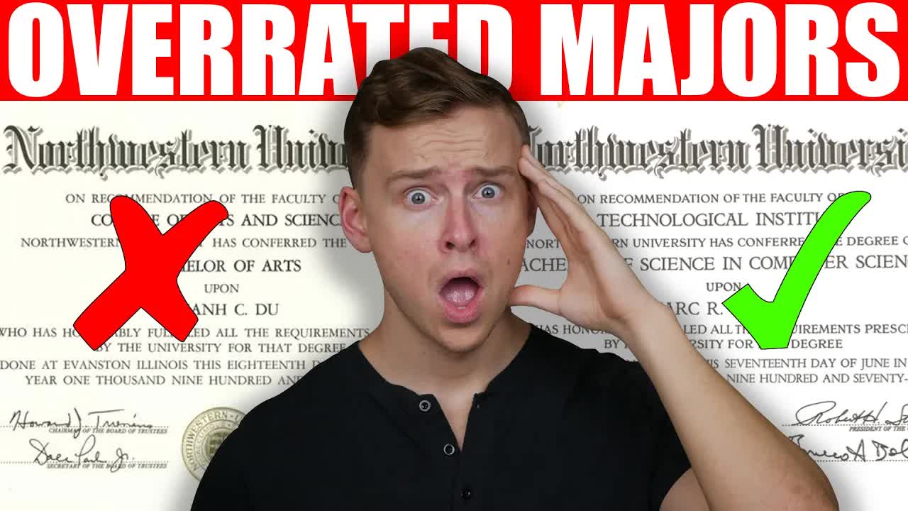 Video thumbnail for shane hummus: most overrated college degrees? avoid these majors!