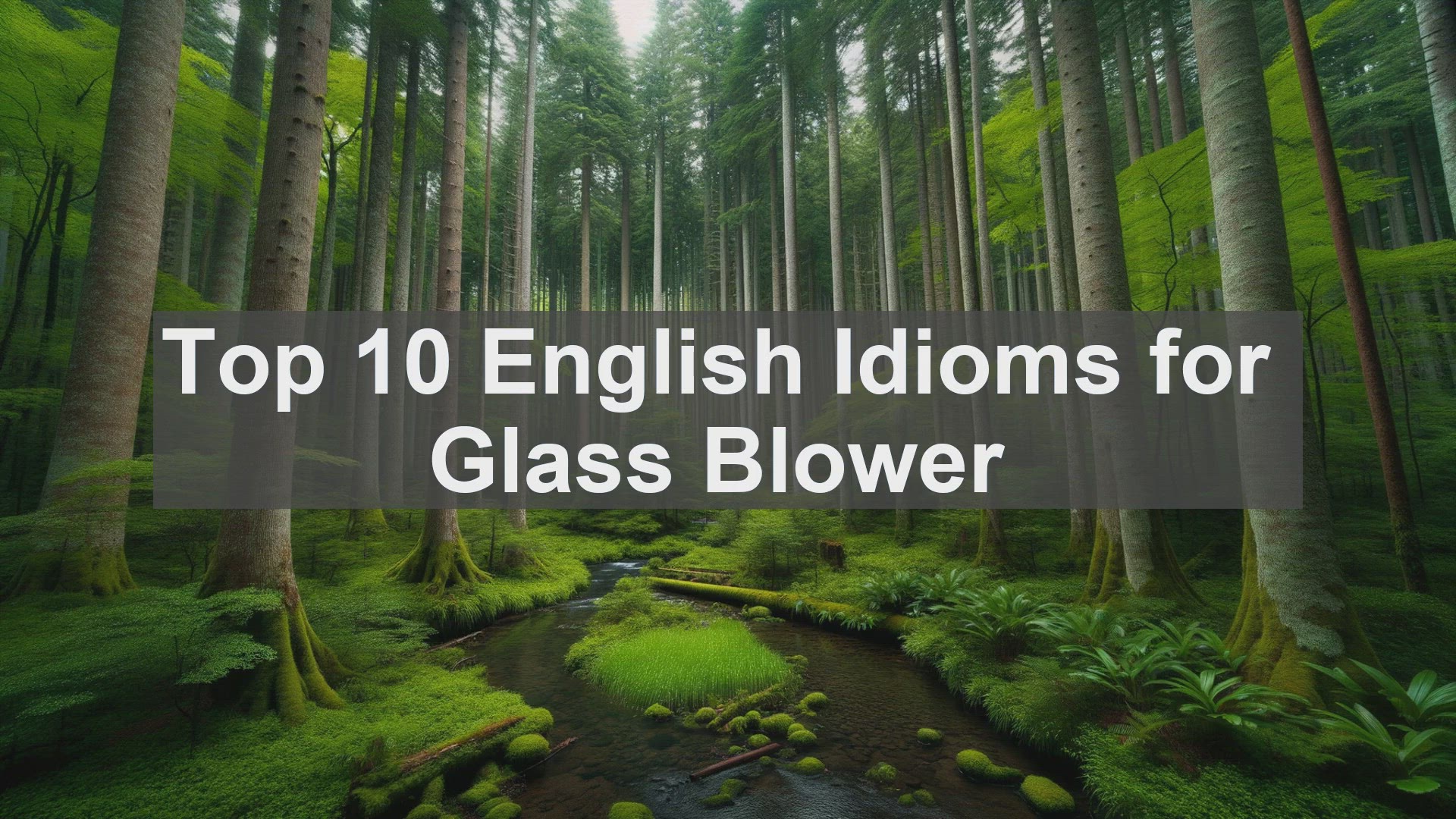 'Video thumbnail for Top 10 English Idioms for Glass Blower'