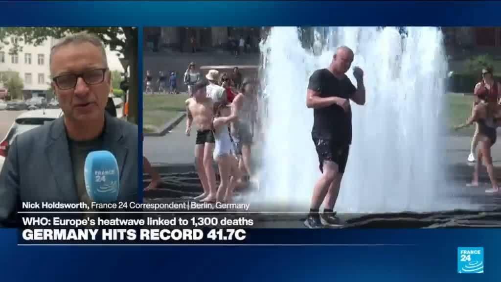 Video thumbnail for 'Brutal' heatwave breaks Germany temperature record