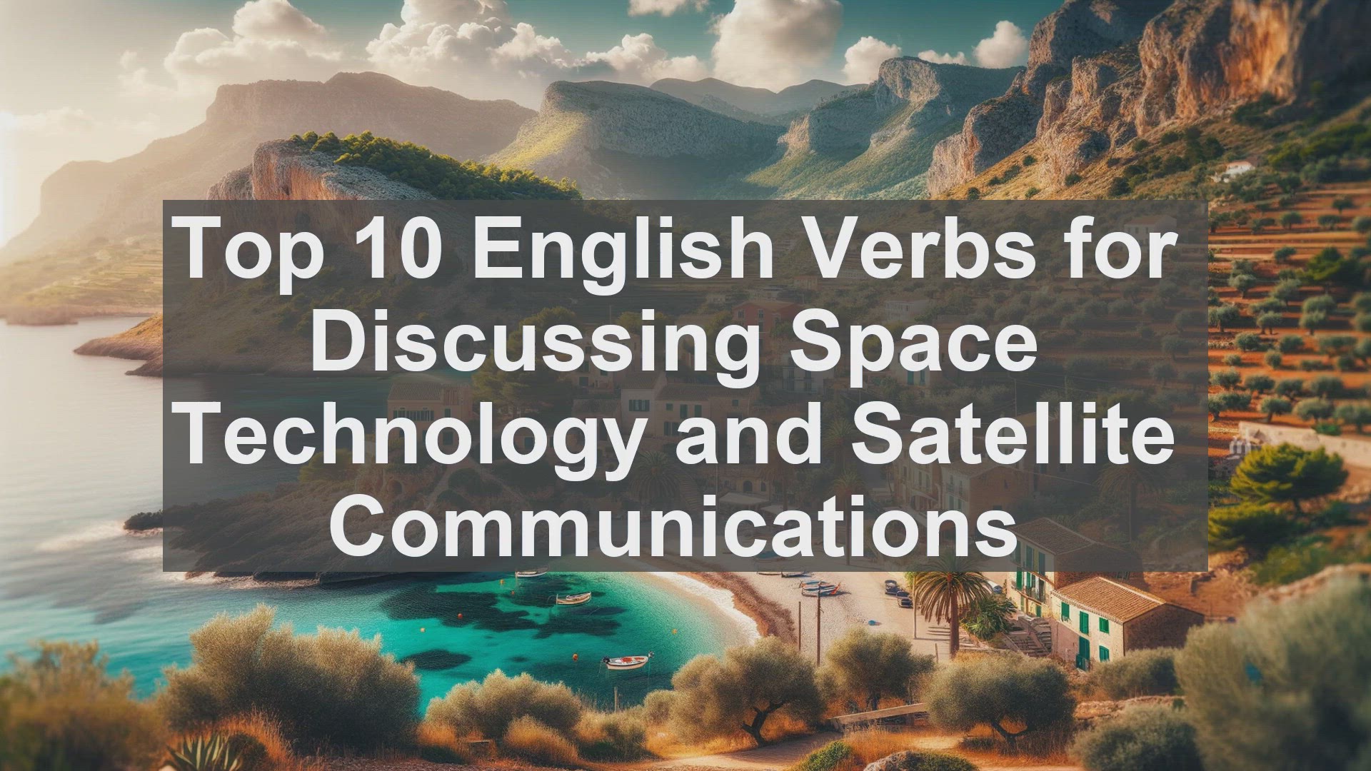 'Video thumbnail for Top 10 English Verbs for Discussing Space Technology and Satellite Communications'