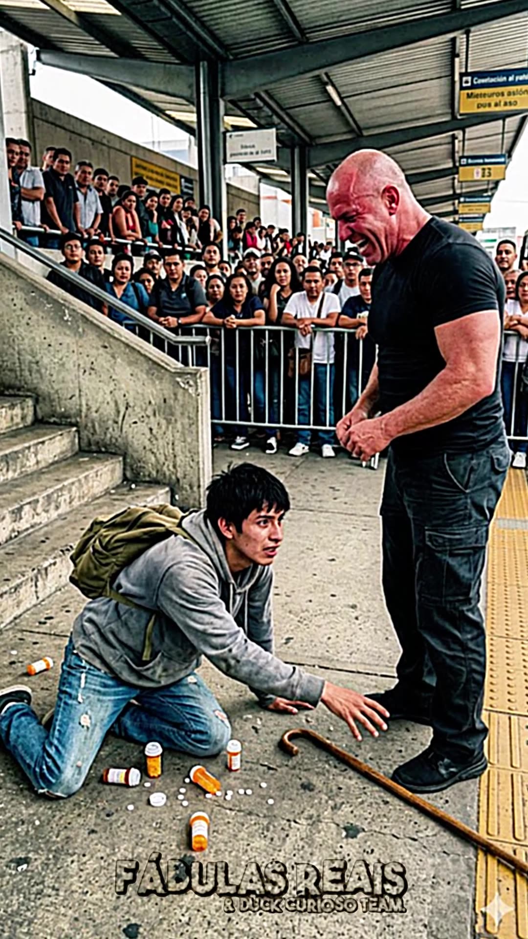 Video thumbnail for O Homem Humilhou o Deficiente caído no chão... Segundos Depois, a praça inteira ficou em silêncio...