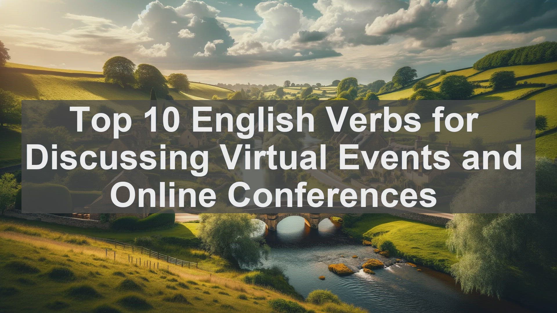 'Video thumbnail for Top 10 English Verbs for Discussing Virtual Events and Online Conferences'
