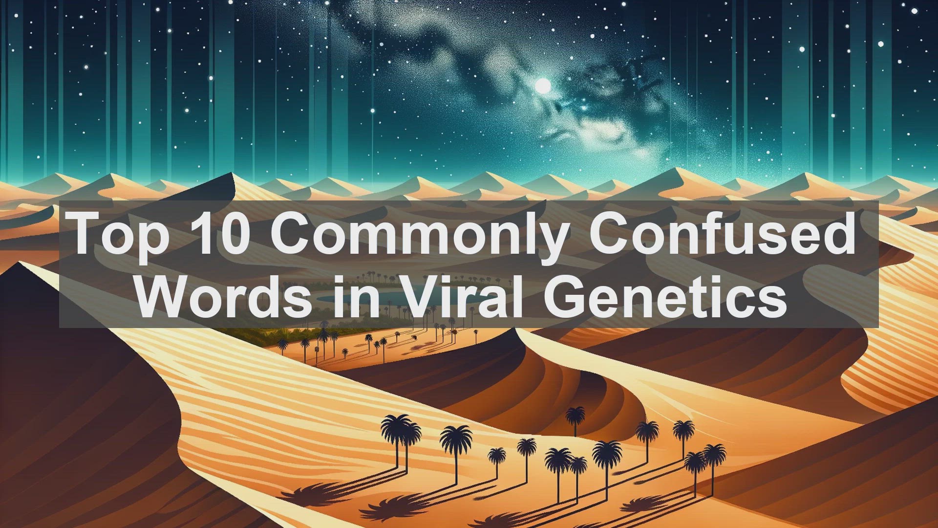 'Video thumbnail for Top 10 Commonly Confused Words in Viral Genetics'
