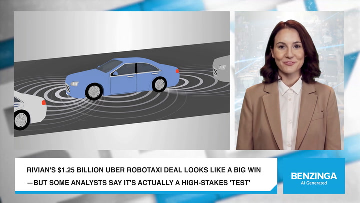 Video thumbnail for Rivian Uber Robotaxi Deal