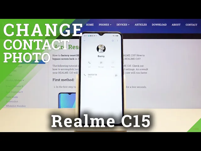 Video thumbnail for How to Add Photo to Contact in Realme C15 – Customize Contacts
