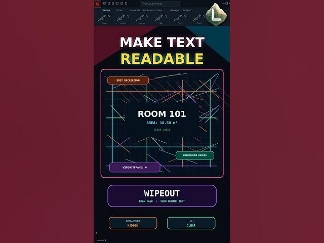 Video thumbnail for Make AutoCAD Text Readable with WIPEOUT