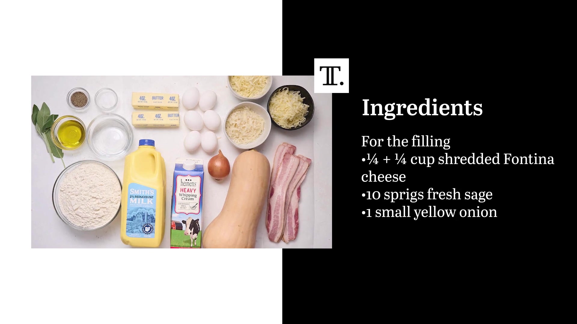 'Video thumbnail for Butternut Squash And Bacon Quiche Recipe'