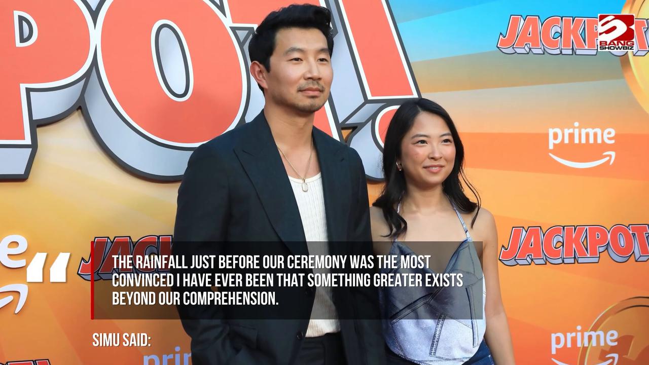 Video thumbnail for Simu Liu was 'overwhelmed with emotion' at his wedding to Allison Hsu.