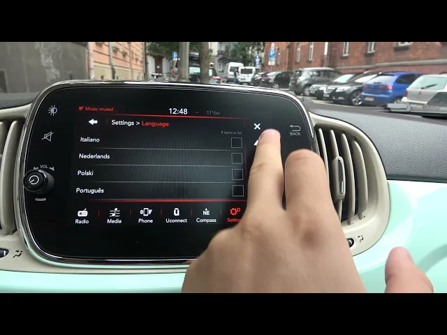Video thumbnail for How to Change Language in Fiat 500? Set Up Multimedia System Language in New Fiat Car